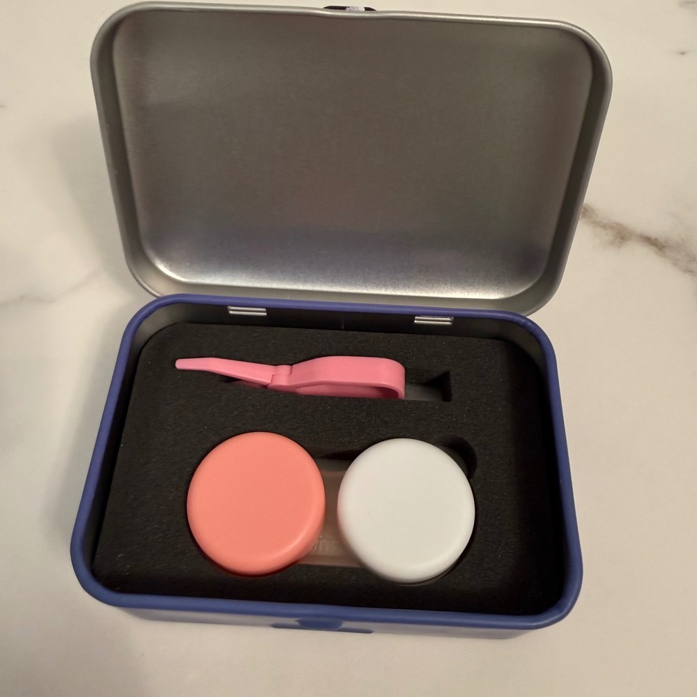MTPR x BTS KPOP Contact Lens Case Tin Set with Photocards Korean Official - Picture 7 of 8